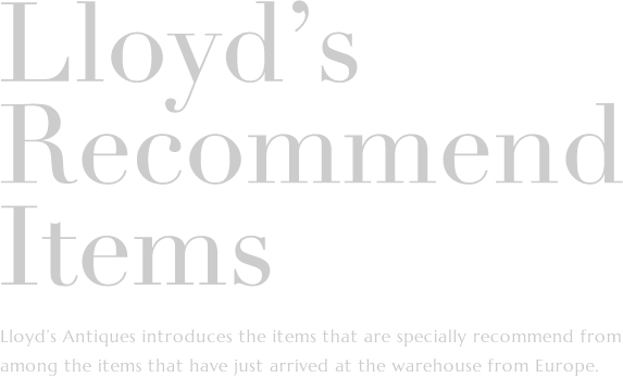 Lloyd’s Recommend Items From the item just arrived at the warehouse from all over Europe, We are introducing selected recommended items.